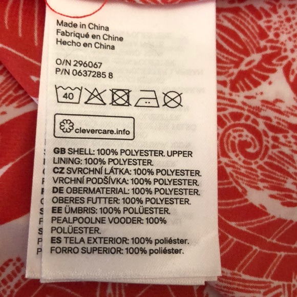 H&M red and white drawstring sleeveless dress - Picture 3 of 6